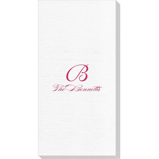 Pick Your Initial Monogram with Text Deville Guest Towels